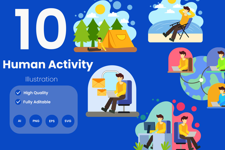 Human Activity Illustration Pack