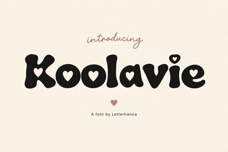Koolavie - A Playful Bubble Font for Cute Brands example image 1