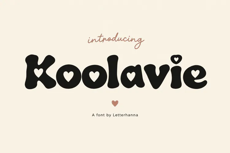 Koolavie - A Playful Bubble Font for Cute Brands