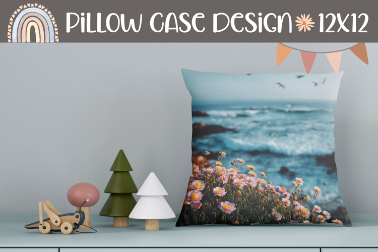 Nature Pillow, Sea Pillow Sublimation, Floral Pillow Design