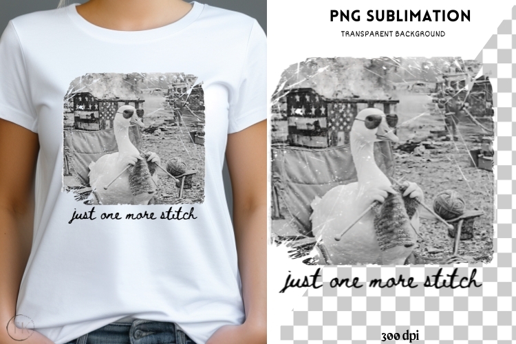 Funny goose png design for T-shirts