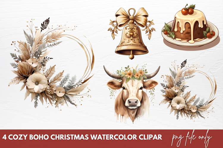 Boho Christmas Clipart Image 2