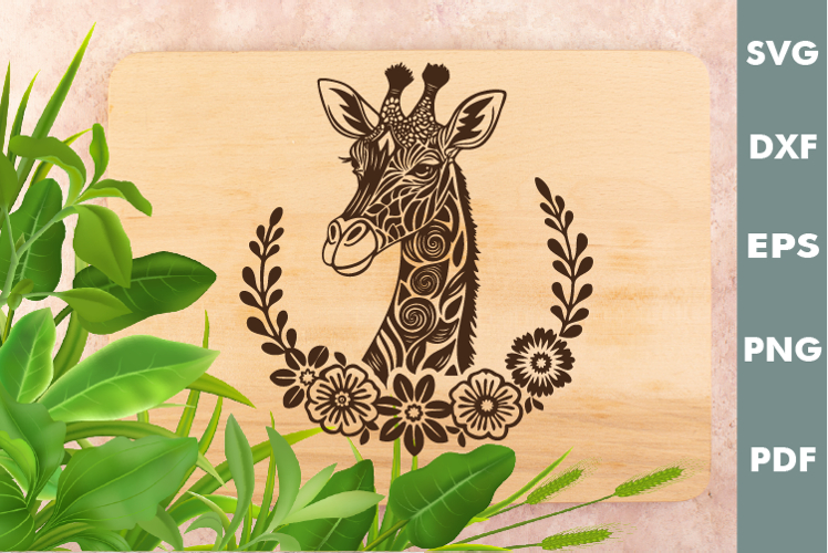 Giraffe Design, Cutting board, Laser cut, Cricut svg