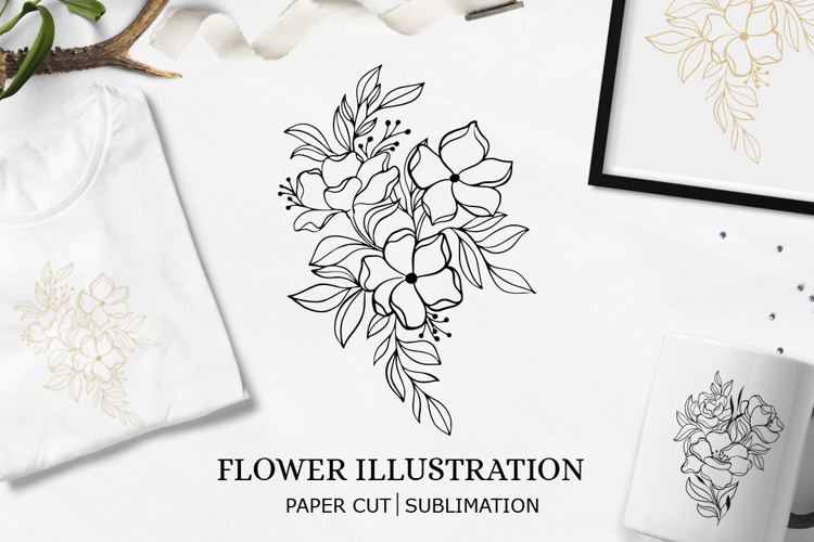Cutting file flowers / flowers sublimation file