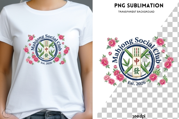 Mahjong png design for T-shirts