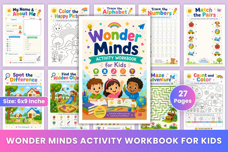 Wonder Minds Activity Workbook for Kids example image 1
