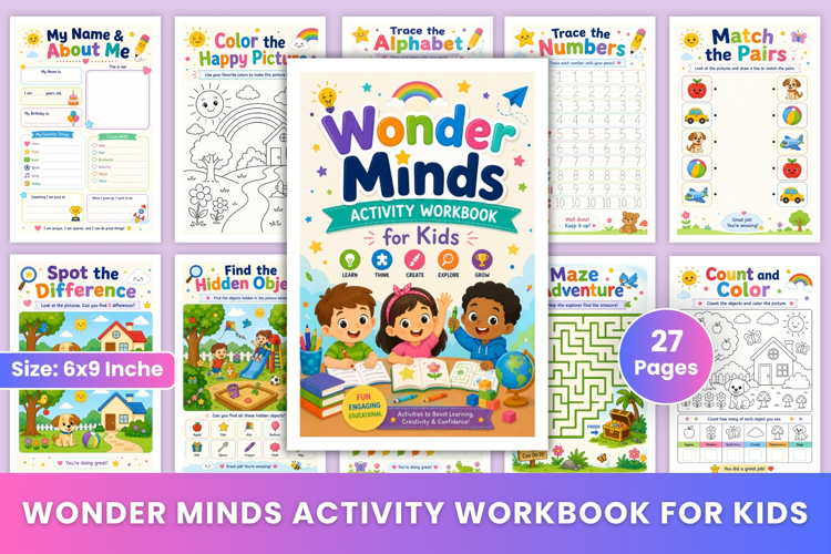 Wonder Minds Activity Workbook for Kids