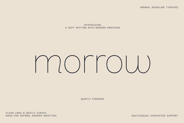 Morrow Minimal Monoline Sans Serif Font example image 1