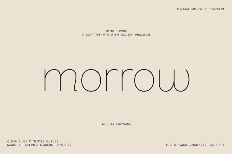 Morrow Minimal Monoline Sans Serif Font