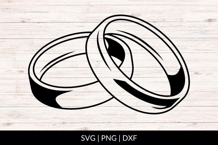 Minimalist Wedding Rings SVG