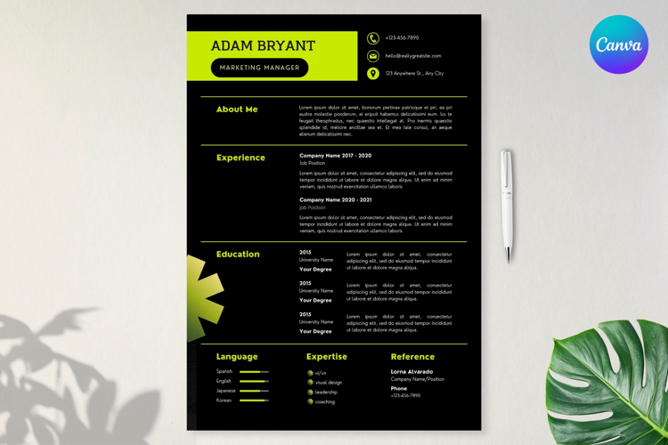 31 Vibrant Simple Resume - Canva
