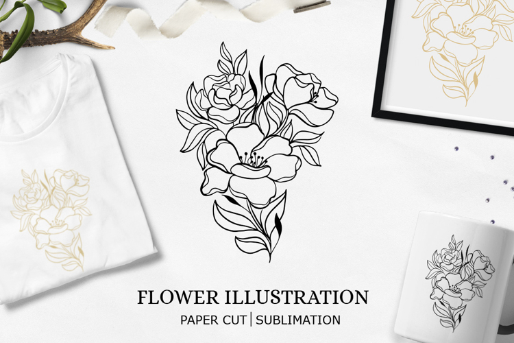Cutting file flowers / flowers sublimation file