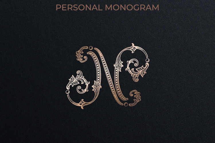 N Monogram Logo, Elegant Initial Monogram