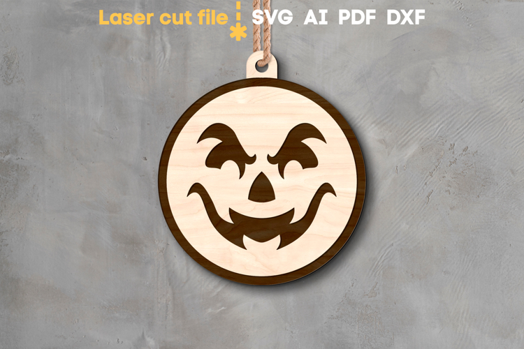 Halloween Ornament SVG laser cut file for Glowforge