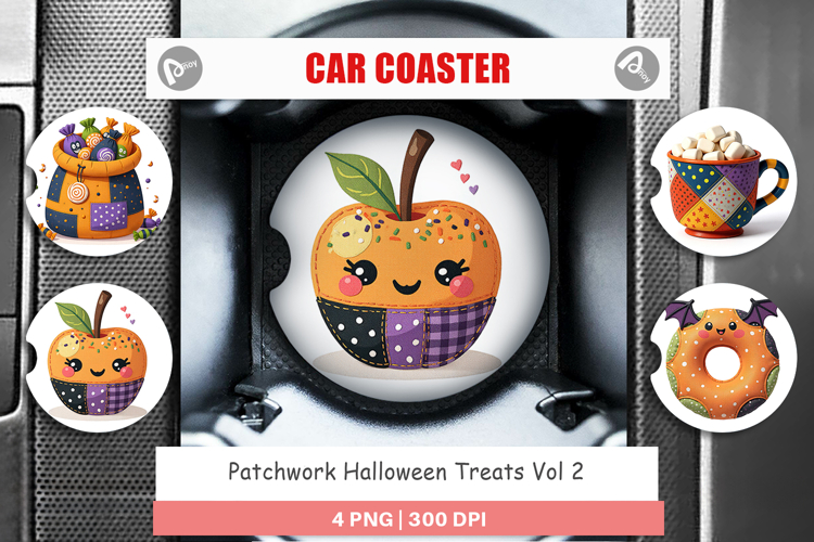 Car Coaster Patchwork Halloween Treats