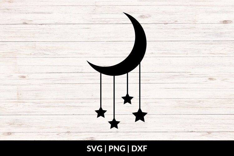 Moon and Stars SVG, Celestial Clipart example image 1