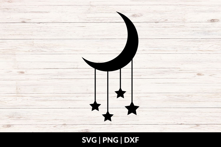 Moon and Stars SVG, Celestial Clipart