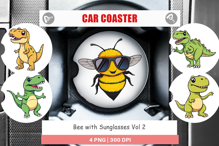 Car Coaster Cool Bee