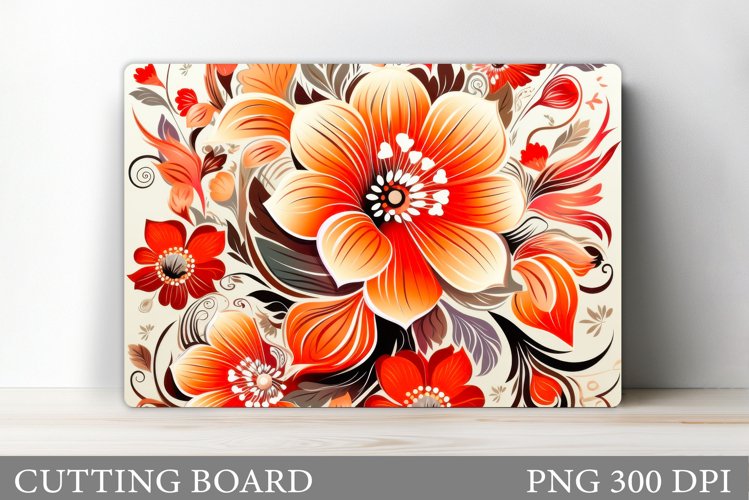 Flowers Cutting Board. Floral Cutting Board Design example image 1
