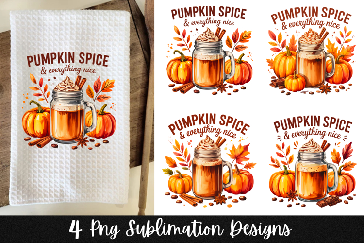 Fall Kitchen Towel, Pumpkin Spice, Autumn Pumpkin Patch