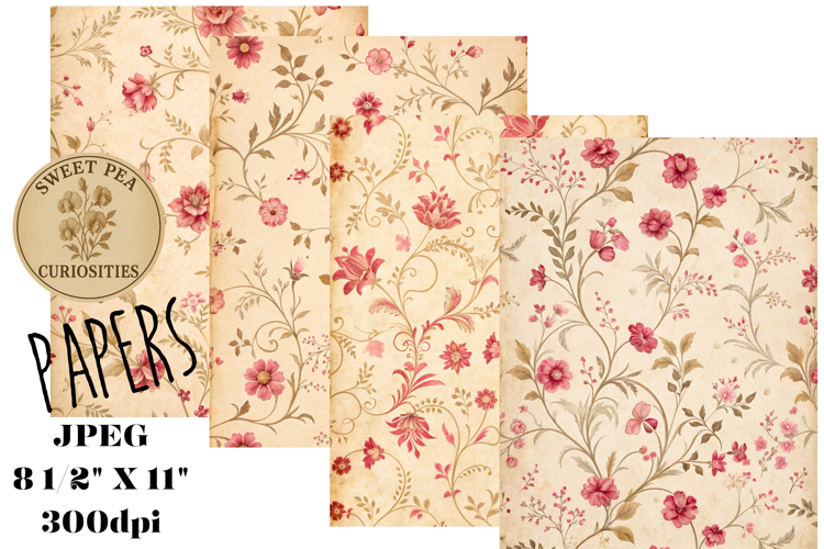 Shabby Chic, Pink, Papers, Junk Journal