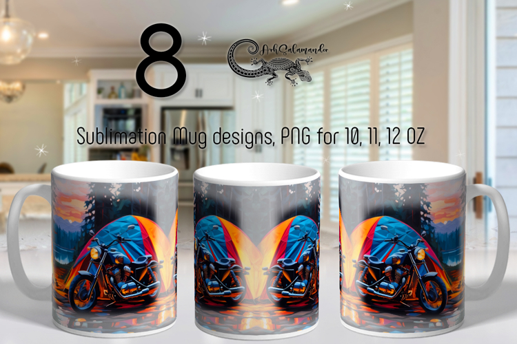 Tent in forest | 8 summer Mug Sublimation design