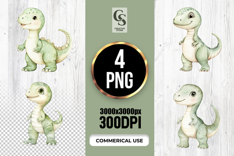 Cute Dinosaur Clipart Image 6
