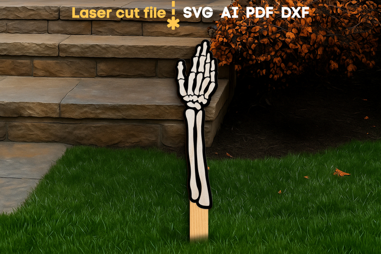 Halloween Skeleton Hand SVG laser cut file for Glowforge