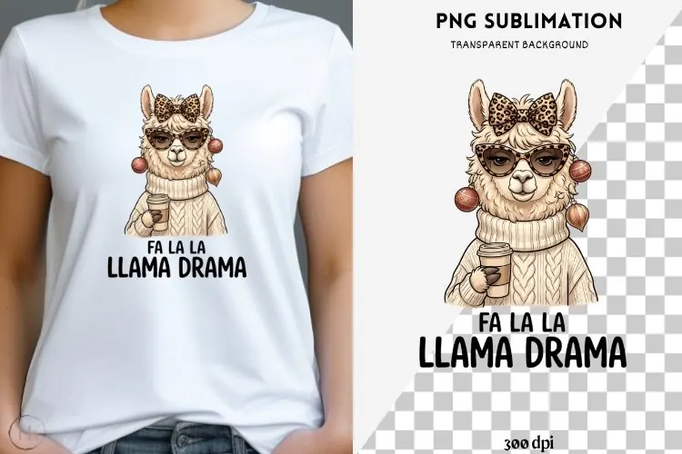 Funny Christmas animal quote png design for T-shirts
