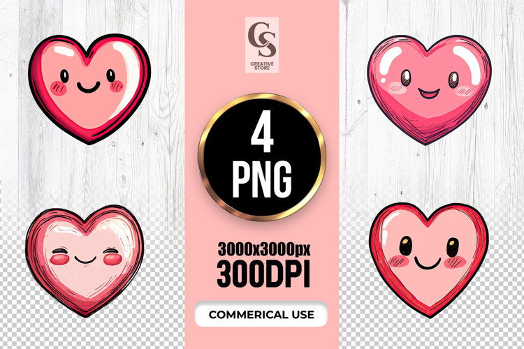 Pink Heart Clipart Image 3