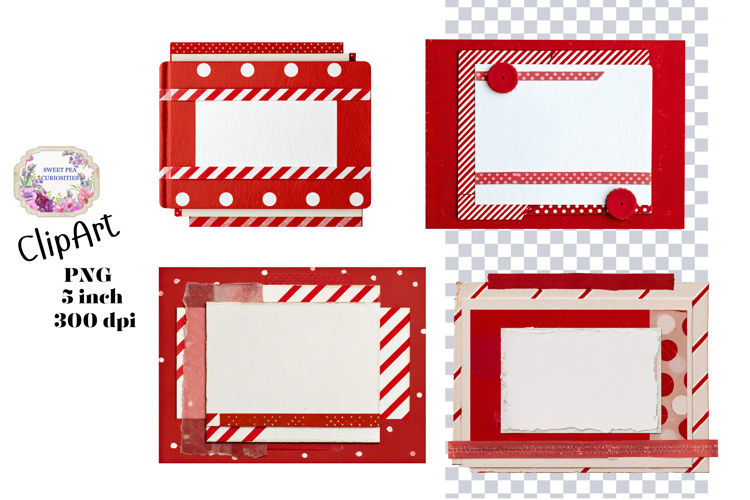 Red, Paper, Cluster, Ephemera, PNG, Junk Journal, clipart