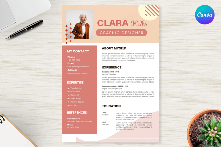 30 Feminine Resume - Canva