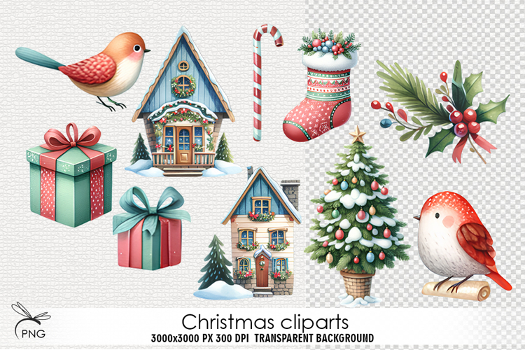 Christmas cliparts - 10 Variations