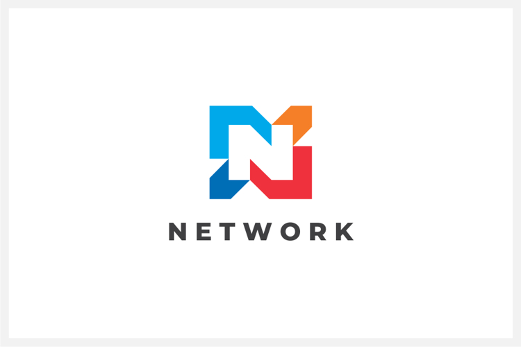 Network Letter N Logo Design Vector Template