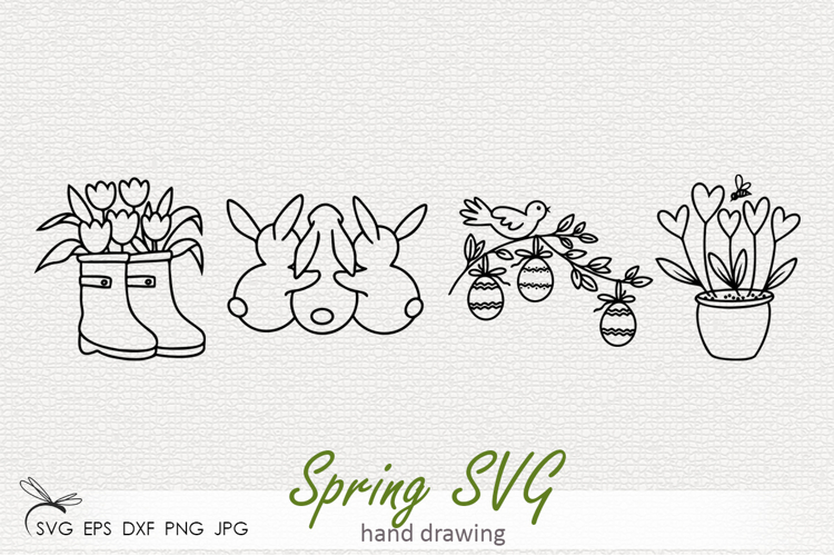 Floral Bunny Svg Image 23