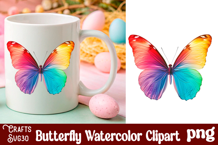 Watercolor Butterfly Clipart Image 17