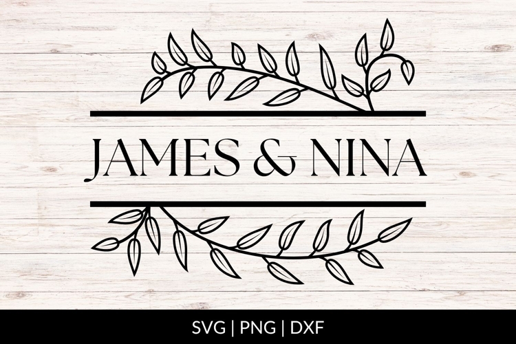 Botanical Wedding Frame SVG With Leaf Details