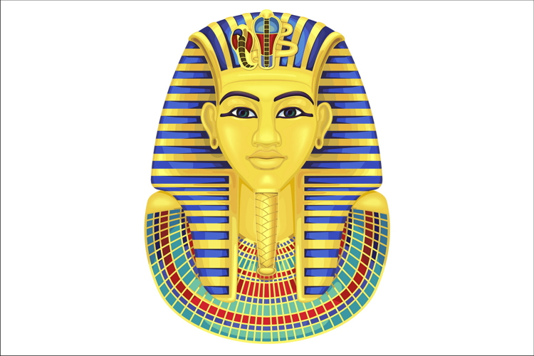 Pharaoh.Egyptian ancient symbol. Culture.Design element.