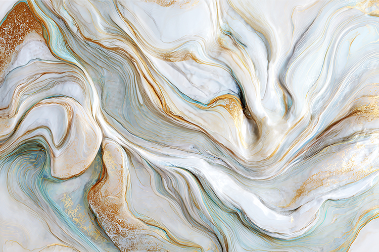 A beautiful marble pattern with swirling gold & white