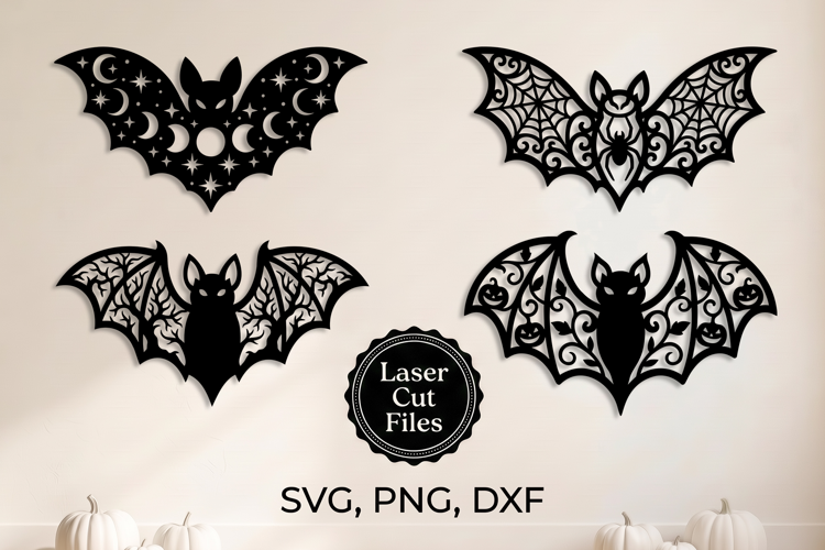 Halloween Bat SVG, Laser Cut Files for Spooky Decor