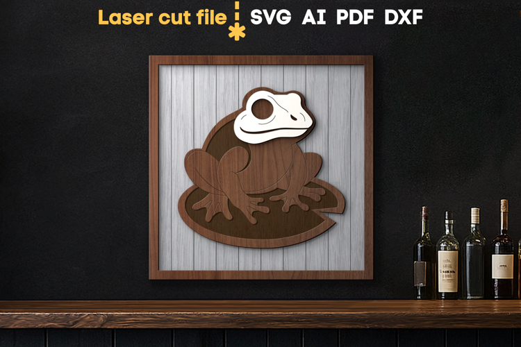 Halloween Frog Skull SVG laser cut file for Glowforge