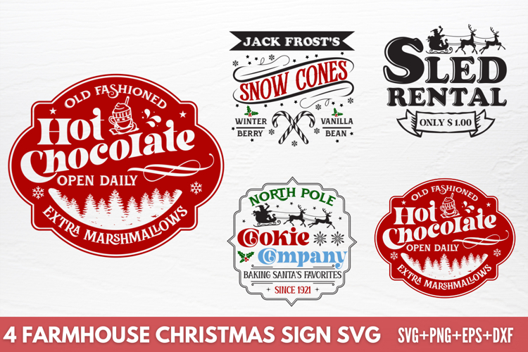 Farmhouse Christmas Sign SVG