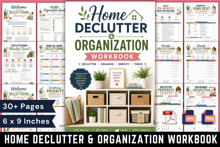Home Declutter & Organization Workbook