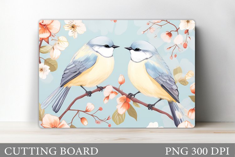 Birds Cutting Board Sublimation. Kitchen Cutting Board example image 1