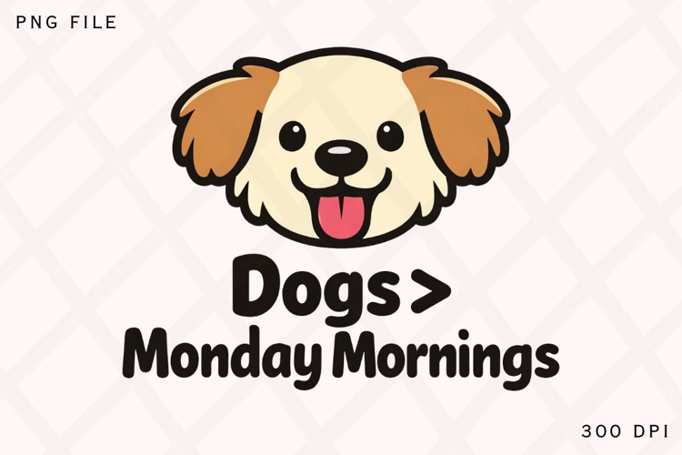 Dogs Greater Than Monday Mornings Funny Dog Lover Shirt