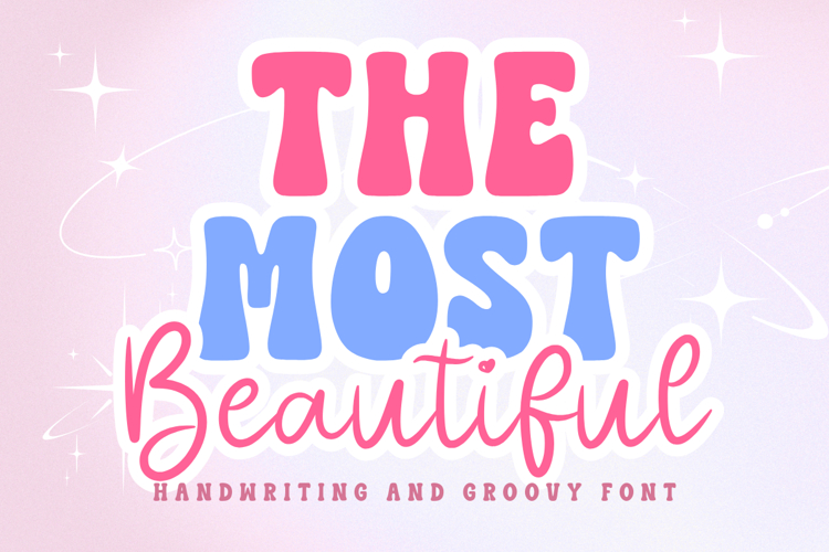 The Most Beautiful - Cute Duo Font example image 1