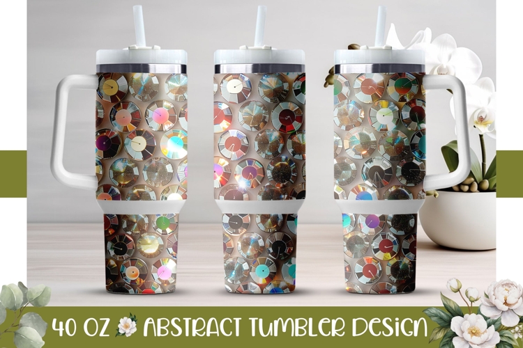 Sparkle Tumbler Sublimation, Sequin 40 Oz Tumbler Design