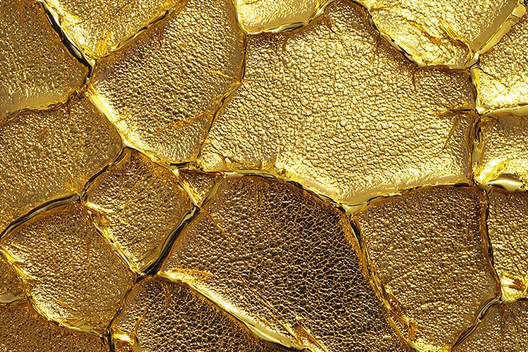 A gold surface texture