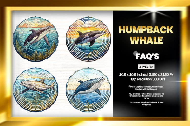 Humpback Whale Wind Spinner Sublimation - 04 Variati