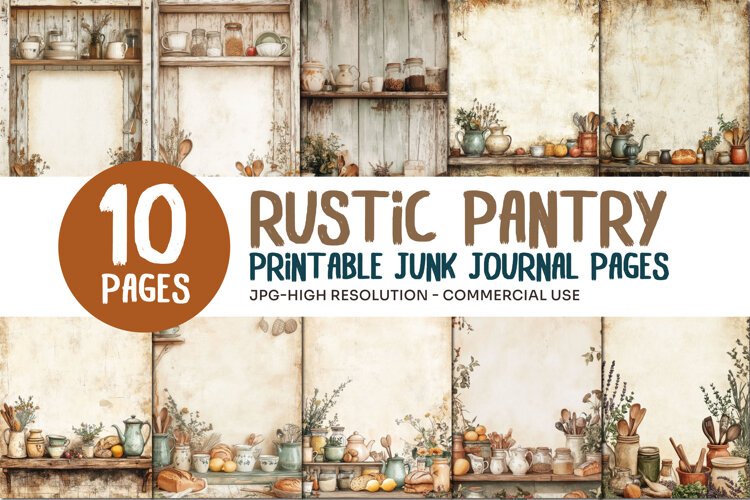 Rustic Pantry Junk Journal Pages example image 1